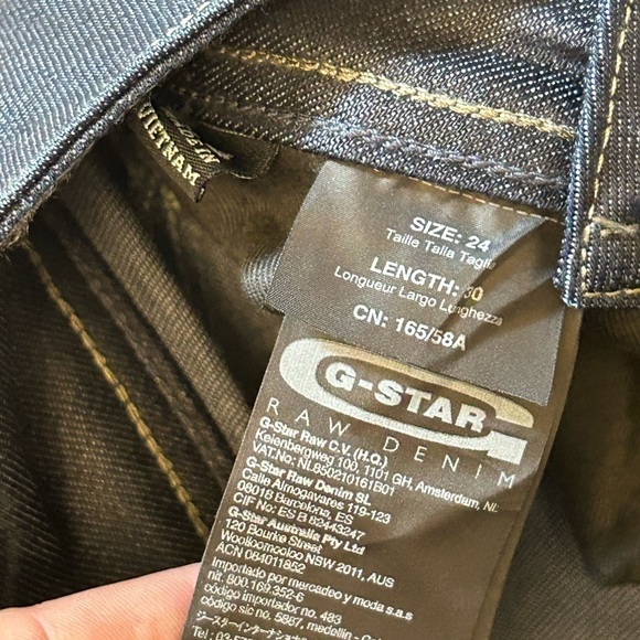 New with tags G-STAR RAW Lynn skinny jeans. 24X30 with 7” rise. Stretch - Picture 10 of 14